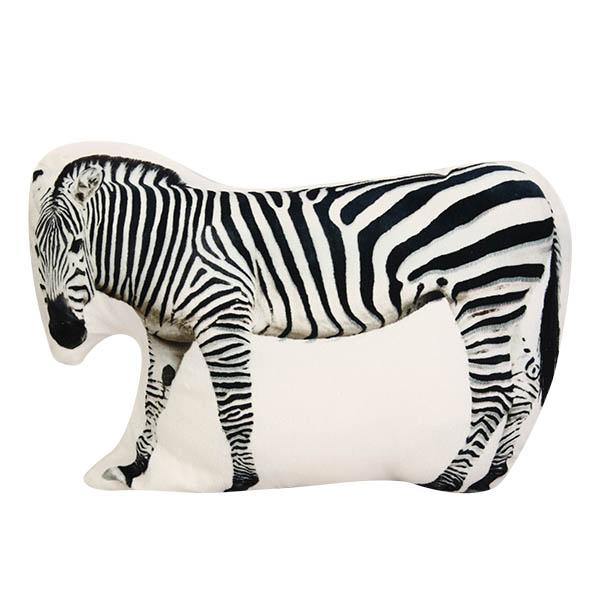 Creative 3D Cute Animal Tiger Zebra Gorilla Shape Throw Pillow Plush Soft Cushion Gift - MRSLM