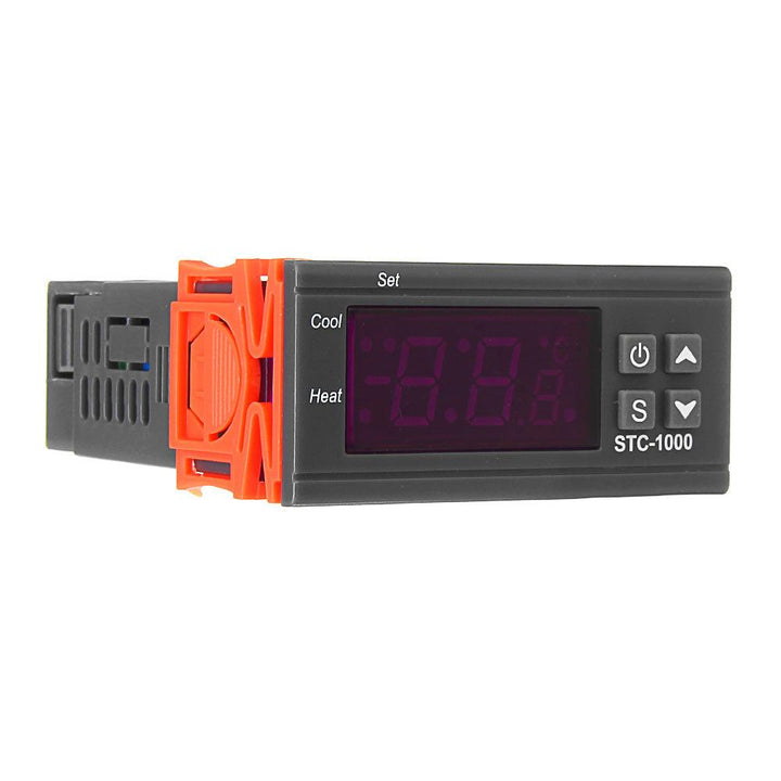 Geekcreit® STC-1000 110V/220V/12V/24V 10A 2 Relay Output LED Digital Temperature Controller Thermostat Incubator With Sensor Heater And Cooler - MRSLM