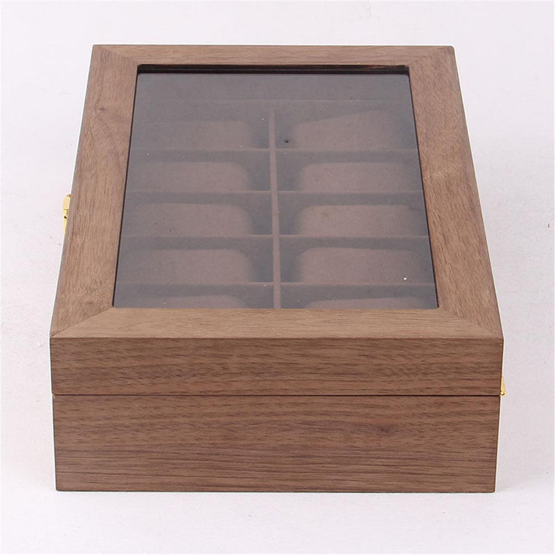 6/10/12 Slots Solid Wooden Watch Box Display Organizer Jewelry Storage Case - MRSLM