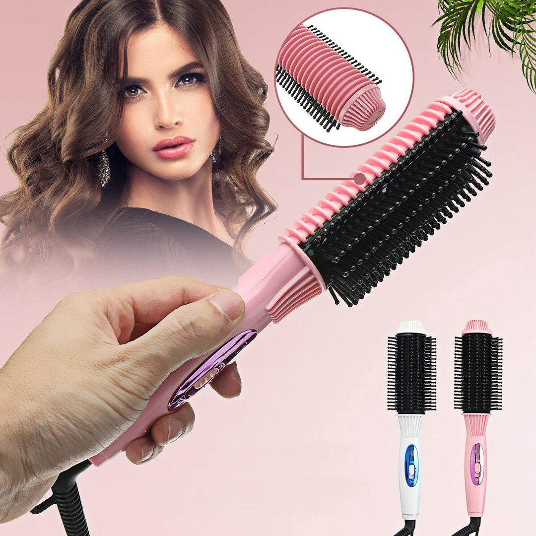 Pink / White Electric Wet And Dry Hair Straightener Electric Splint Ceramic Hairdressing Tools - MRSLM