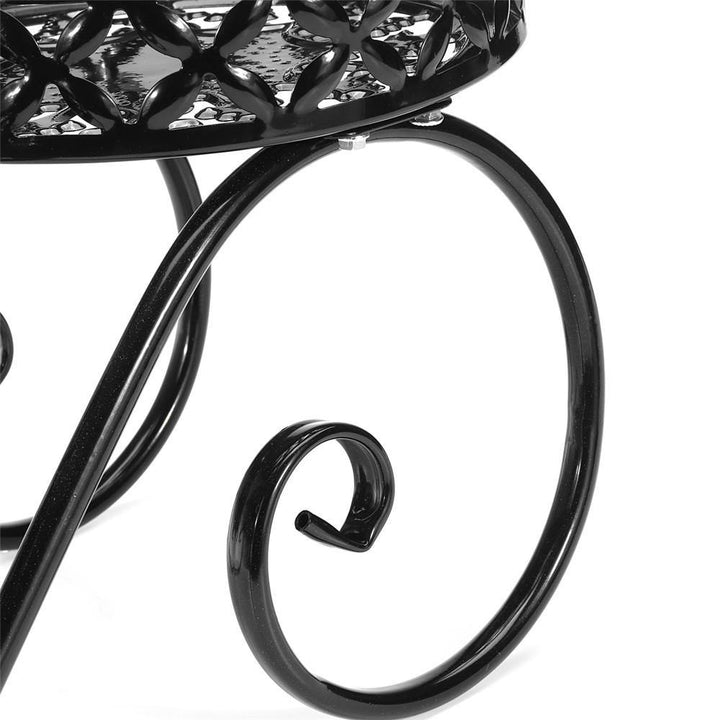 Wrought Iron Flower Pot High and Low Layer Living Room Balcony Floor Plant Stand - MRSLM