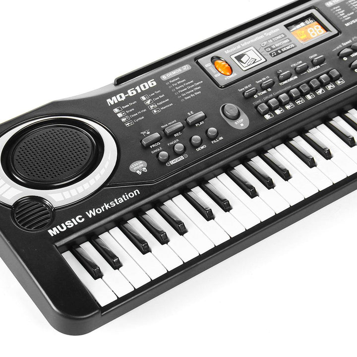 61 Keys Kids Electronic Music Keyboard Electric Digital Piano Organ Toy + Mic - MRSLM