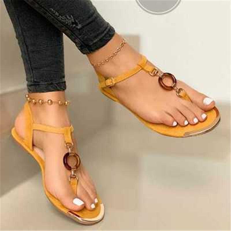 women's flat casual flip flop sandals, view 3 - MRSLM