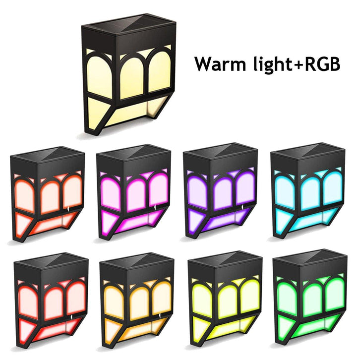 RGB LED Solar Wall Street Light Automatic Lamp Waterproof Outdoor Garden - MRSLM