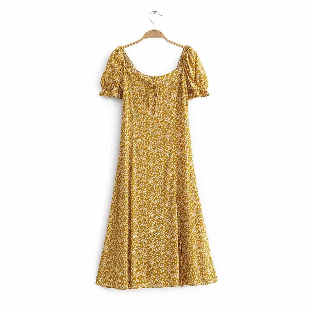 Printed waist split dress - MRSLM