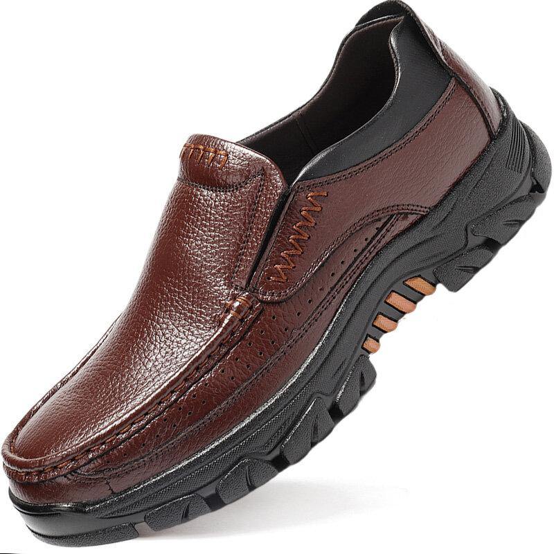 Men's Non-Slip Soft Casual Oxfords - Waterproof Cow Leather - MRSLM