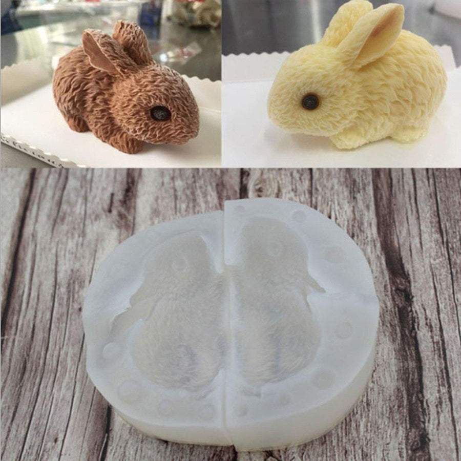 Bunny 3D DIY Rabbit Handmade Cake Breads Decorating Chocolates Mold Mould Easter - MRSLM
