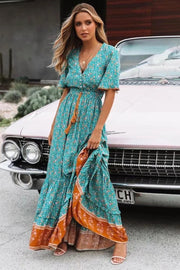 Bohemian V-neck dress - MRSLM