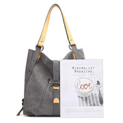 women's large canvas shoulder bag, view 2 - MRSLM