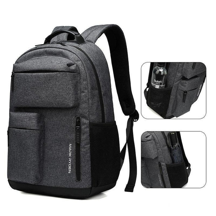 Mark Ryden MR9188 15.6 Inch Laptop Backpack USB Charging Single layer Laptop Bag Mens Shoulder Bag Business Casual Travel Backpack - MRSLM