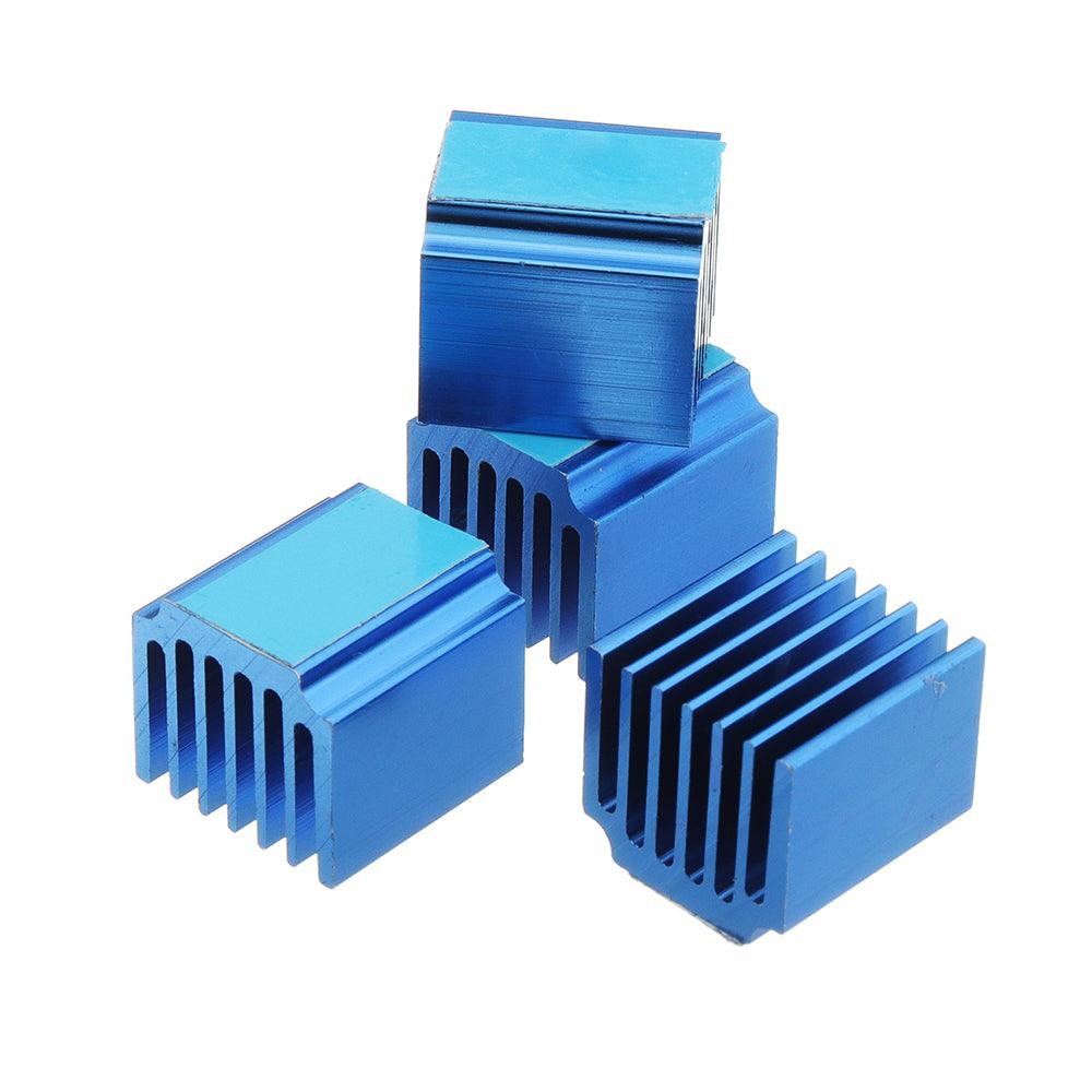4PCS Blue TMC2100 LV8729 Stepper Motor Driver Cooling Heatsink With Back Glue For 3D Printer - MRSLM