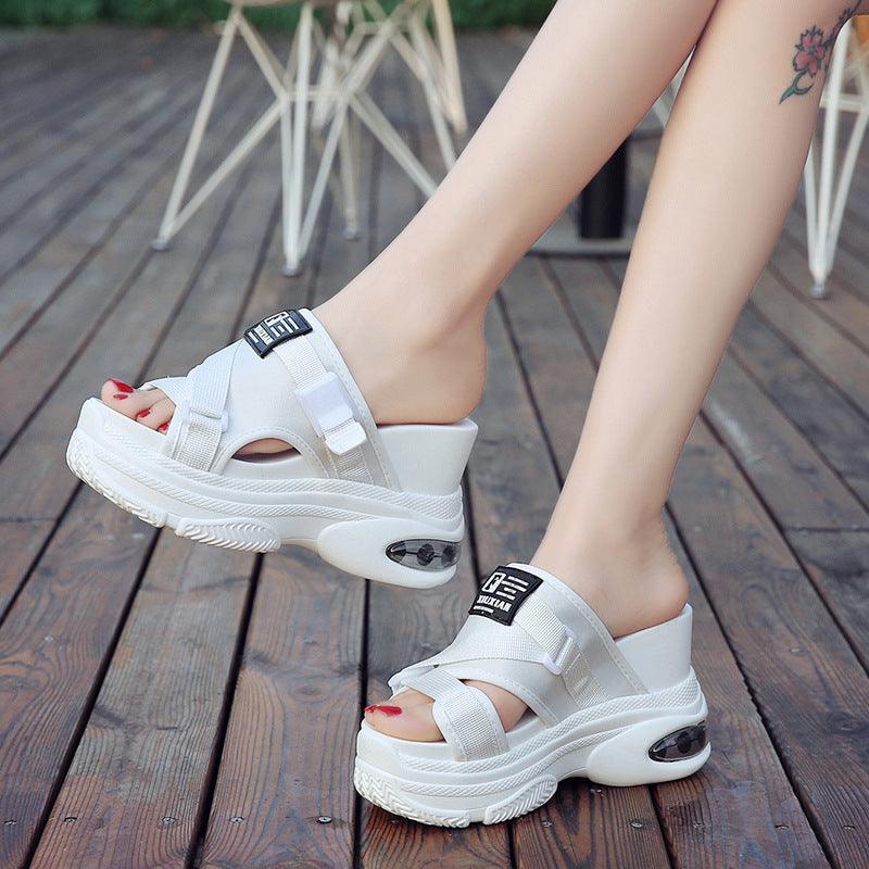 Outer Wear Thick-soled Comfortable Indoor White Non-slip Beach All-match Casual Red Slippers - MRSLM