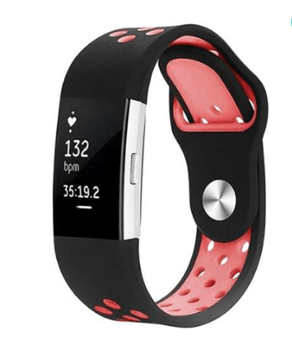 Fitbit Strap Charge2 Monochrome Round Hole Silicone Strap - MRSLM
