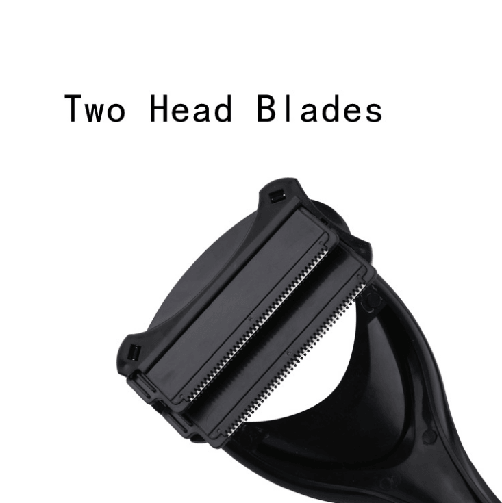 Men Back Shaver 2.0 Back Hair Shaver Two Head Blade Foldable Trimmer Body Leg Razor Long Handle Removal Razors - MRSLM