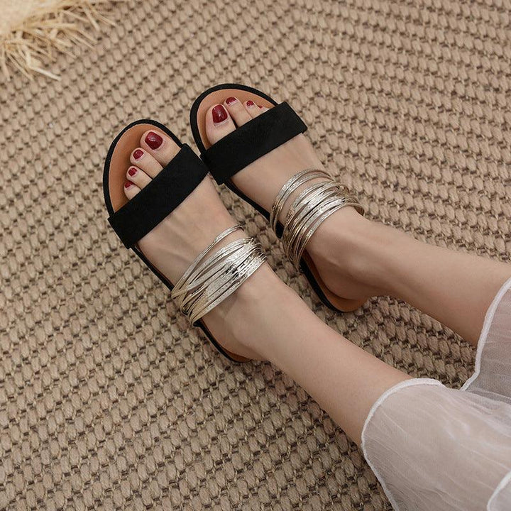 One-line Korean Fashion And Comfortable Sandals And Slippers - MRSLM
