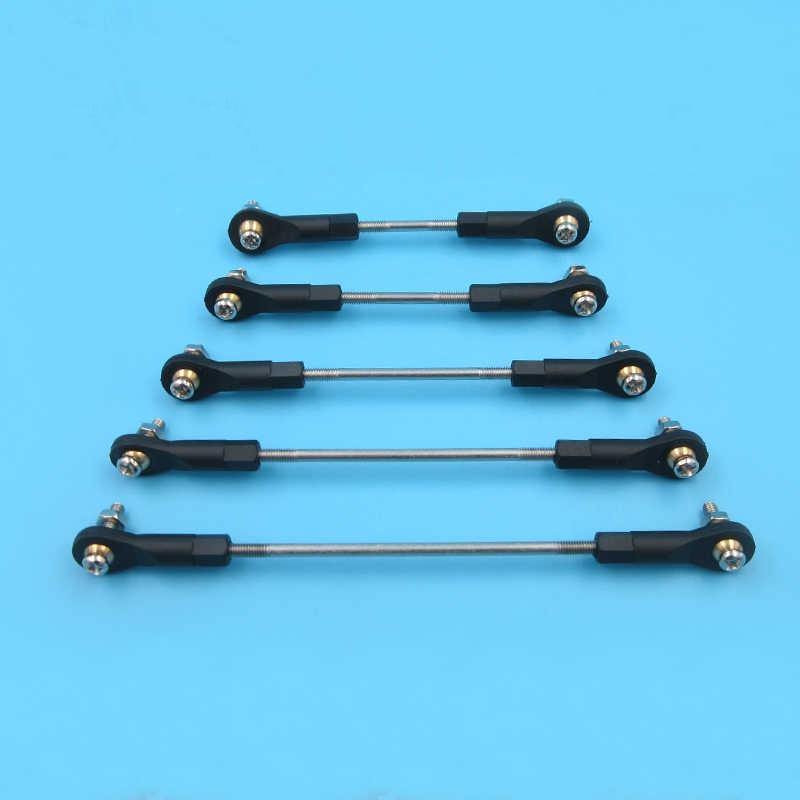M3 Multiple Adjustable Push Rod+Rod End Ball Joint Linkage Set Assembly Servo Connecting Rod Stainless Steel for RC Airplane Aircraft Boat - MRSLM