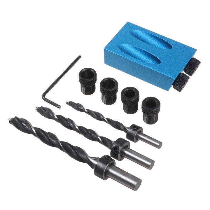 31pcs Woodworking Pocket Hole Jig with Drill Bits and Clamp Woodworking Carpentry Tool - MRSLM