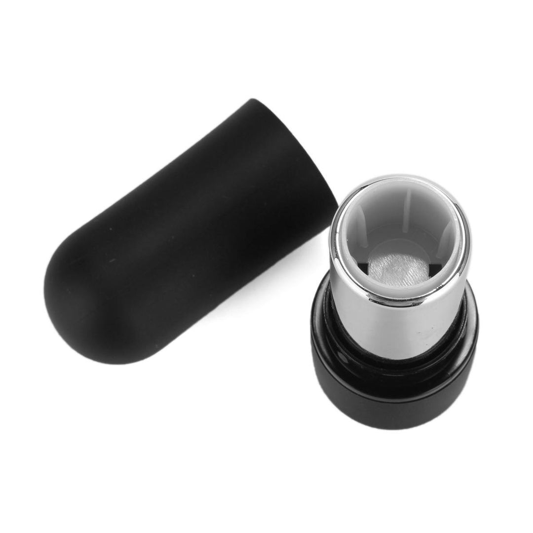 Matte Black Round Empty Lipstick Tube Lip Balm Refillable Container DIY Makeup Cosmetic Tool - MRSLM