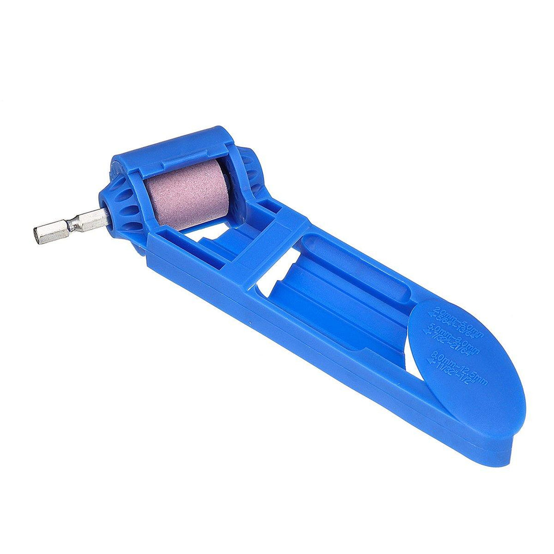 Drillpro Portable Drill Bit Sharpener 2-12.5mm Corundum Grinding Wheel Powered Tool For Drill Polishing - MRSLM