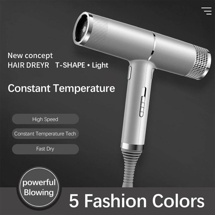 57℃ Constant Temperature Powerful Blowing Anion Hair Dryer Professional Negative Ion Hair Blower Overheating Protect Low Noise Hair Drying Styling Tool - MRSLM