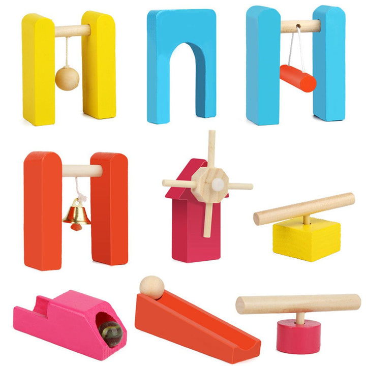 Creative Wooden Domino Rainbow Blocks Jigsaw Montessori Educational Toys for Children - MRSLM