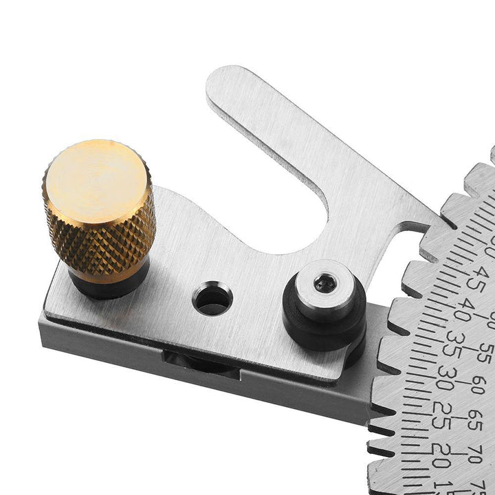 Drillpro Upgraded Brass Handle Miter Gauge Assembly Ruler With T-track for Table Saw Router Woodworking - MRSLM