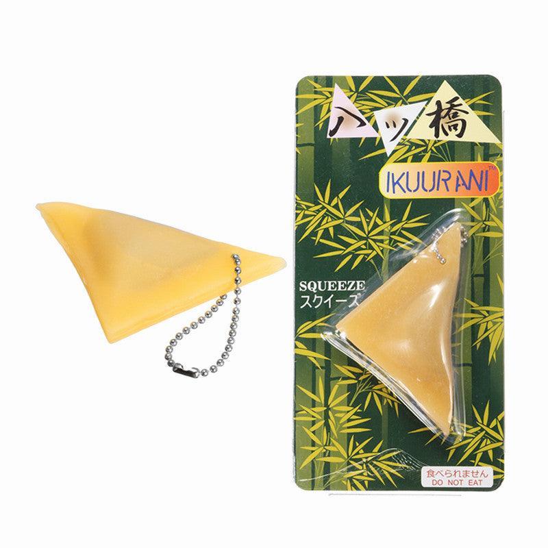 IKUURANI Yatsuhashi Dessert Cake Squeeze Squishy Squeeze Stretch Toy Gift Phone Bag Strap Decor - MRSLM