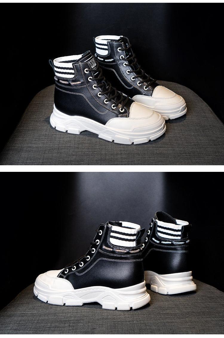Increasing British Casual Women's Boots Ins Trend Students - MRSLM