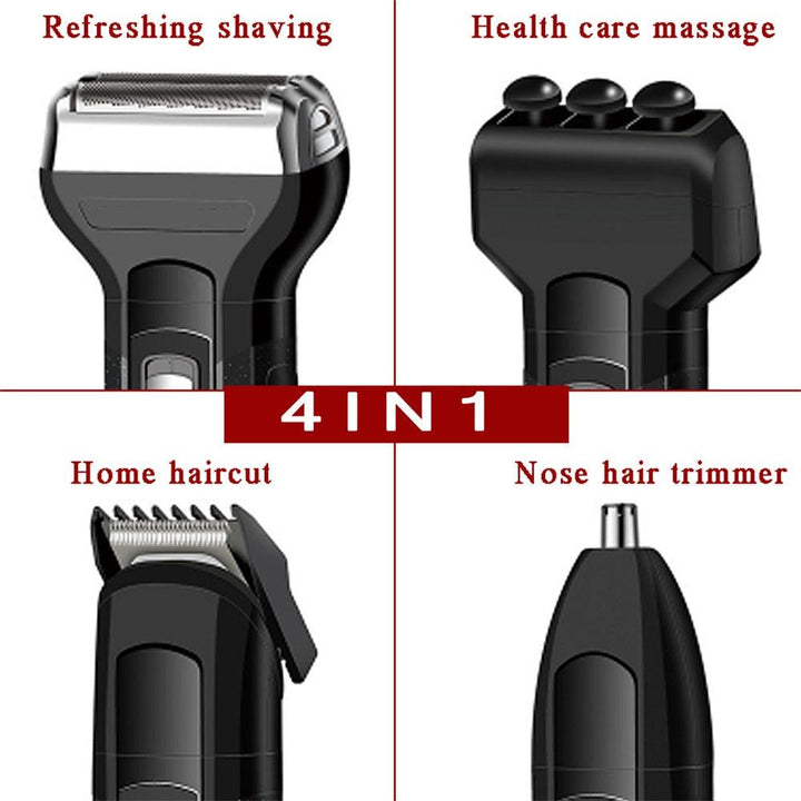4 In 1 Electric Beard Shaver Hair Clipper Nose Hair Trimmer - MRSLM