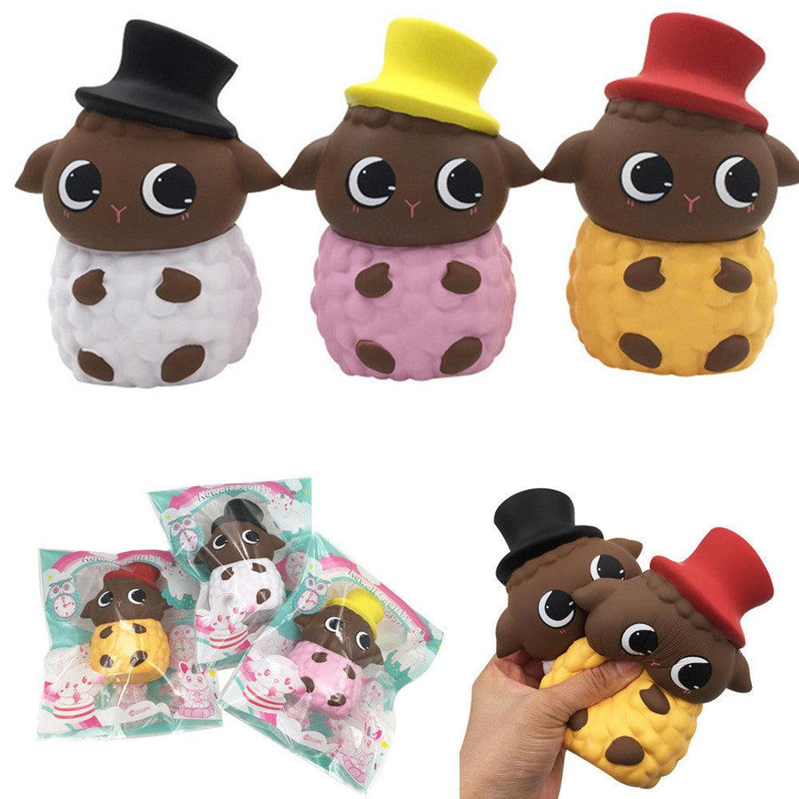 SquishyFun Hat Sheep Lamb Squishy 15*11*8.5CM Licensed Slow Rising With Packaging Collection Gift - MRSLM