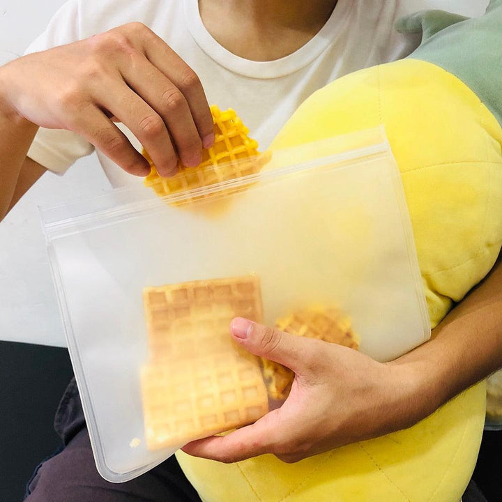 Reusable Leakproof Silicone Ziplock Food Bag Set (12 Pcs) - MRSLM