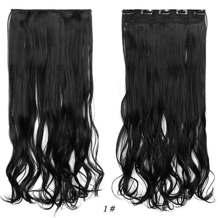 38 Colors Synthetic Hair Extensions 5 Clips False Hair Pieces Long Curly Wig - MRSLM