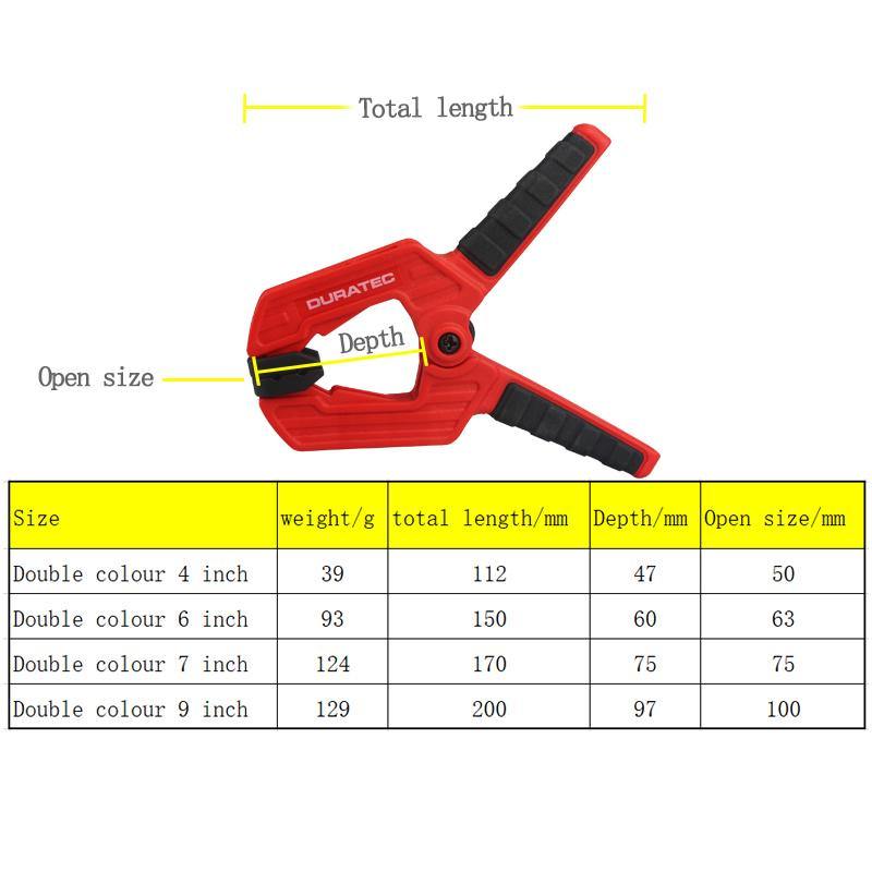 Heavy Duty Woodworking Plastic Spring Clamp Strong Extra Large Clip Nylon Wood Carpenter Spring Clamps Tool - MRSLM