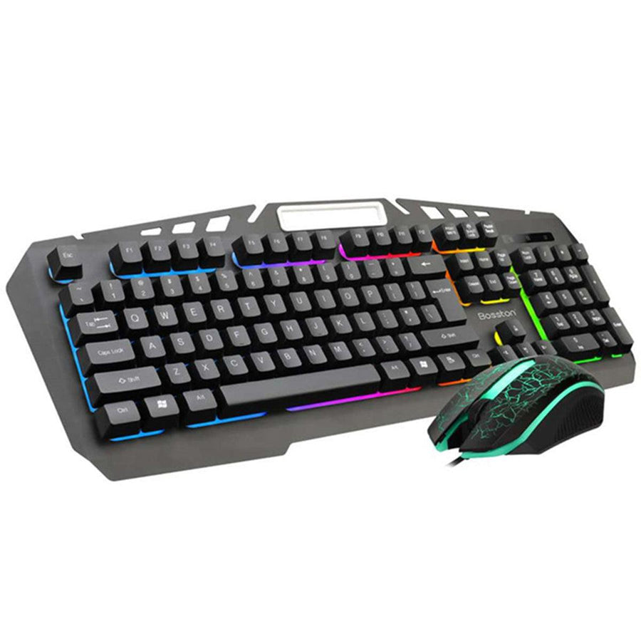 104 Key Wired Mechanical Feel Keyboard and Mouse Set USB Backlight Desktop Computer Gaming Keyboard Gaming Mouse - MRSLM