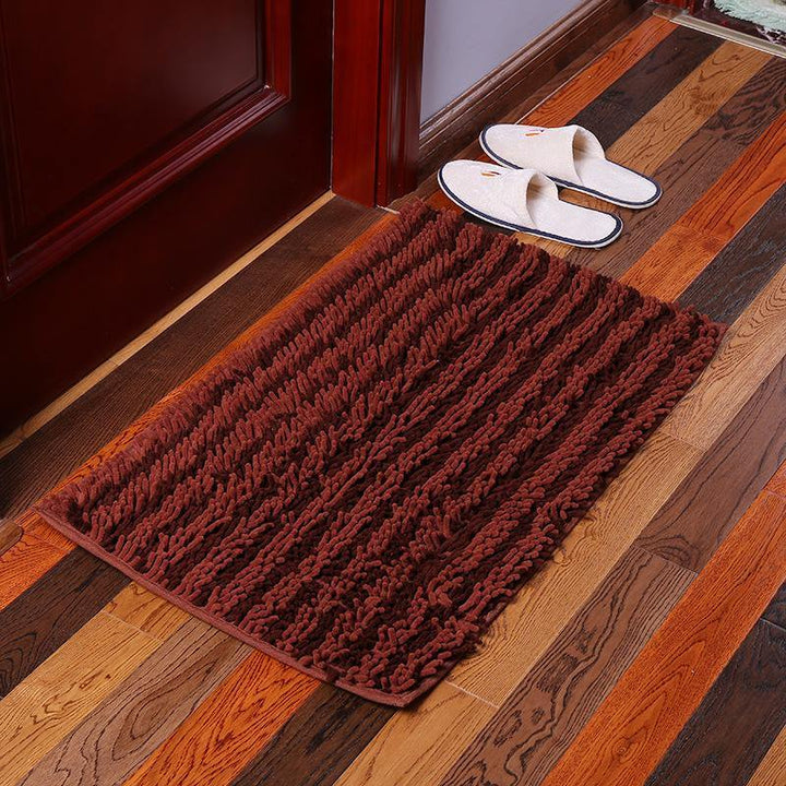 Colorful Chenille Striped Rectangle Fluffy Floor Carpet Cover Mat Area Rug Living Bedroom Home Decoration - MRSLM
