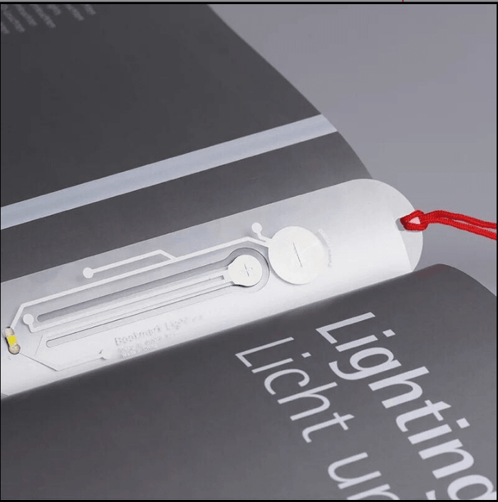 Mini Thin LED Book Light for Reading Bulbs Novelty Card Flashlight Funny Night Light Bookmark Lamp - MRSLM