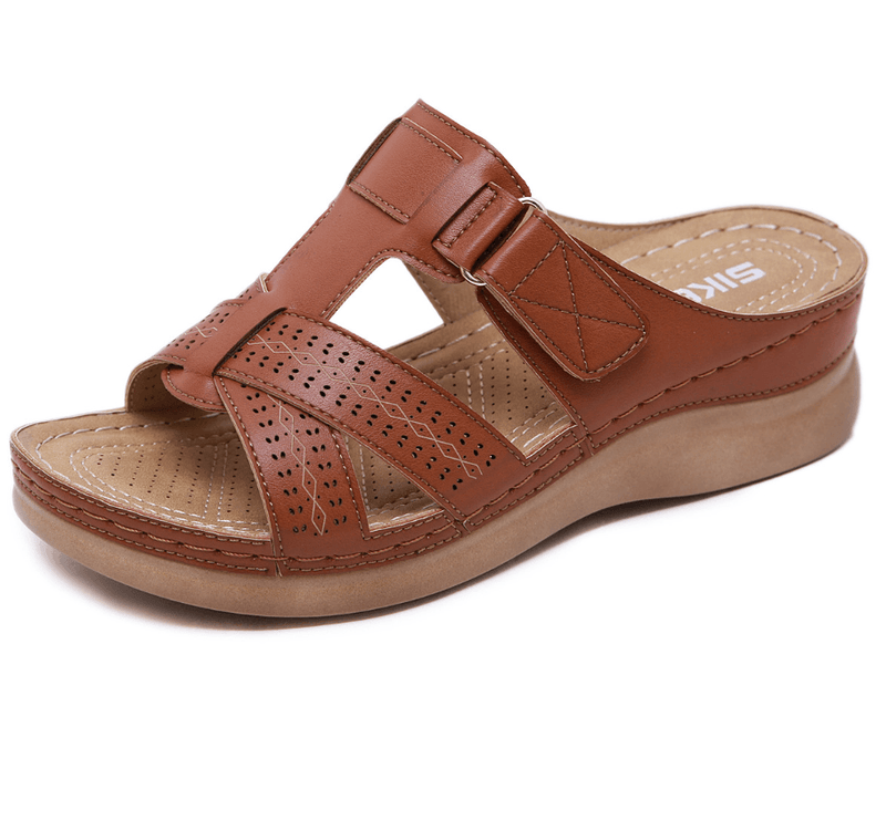 Vintage wedge comfortable slippers, view 5 - MRSLM
