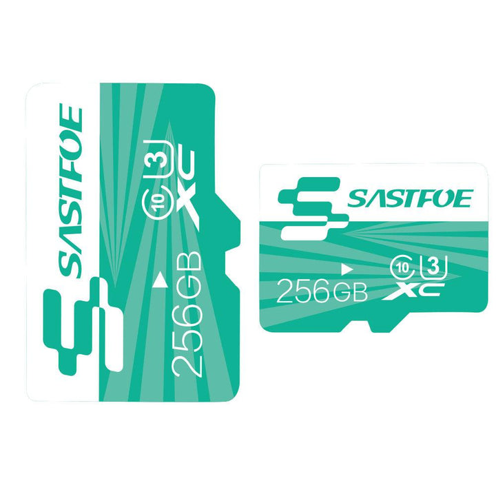 SASTFOE Green Edition 256GB U3 Class 10 TF Micro Memory Card for Digital Camera MP3 TV Box Smartphone - MRSLM