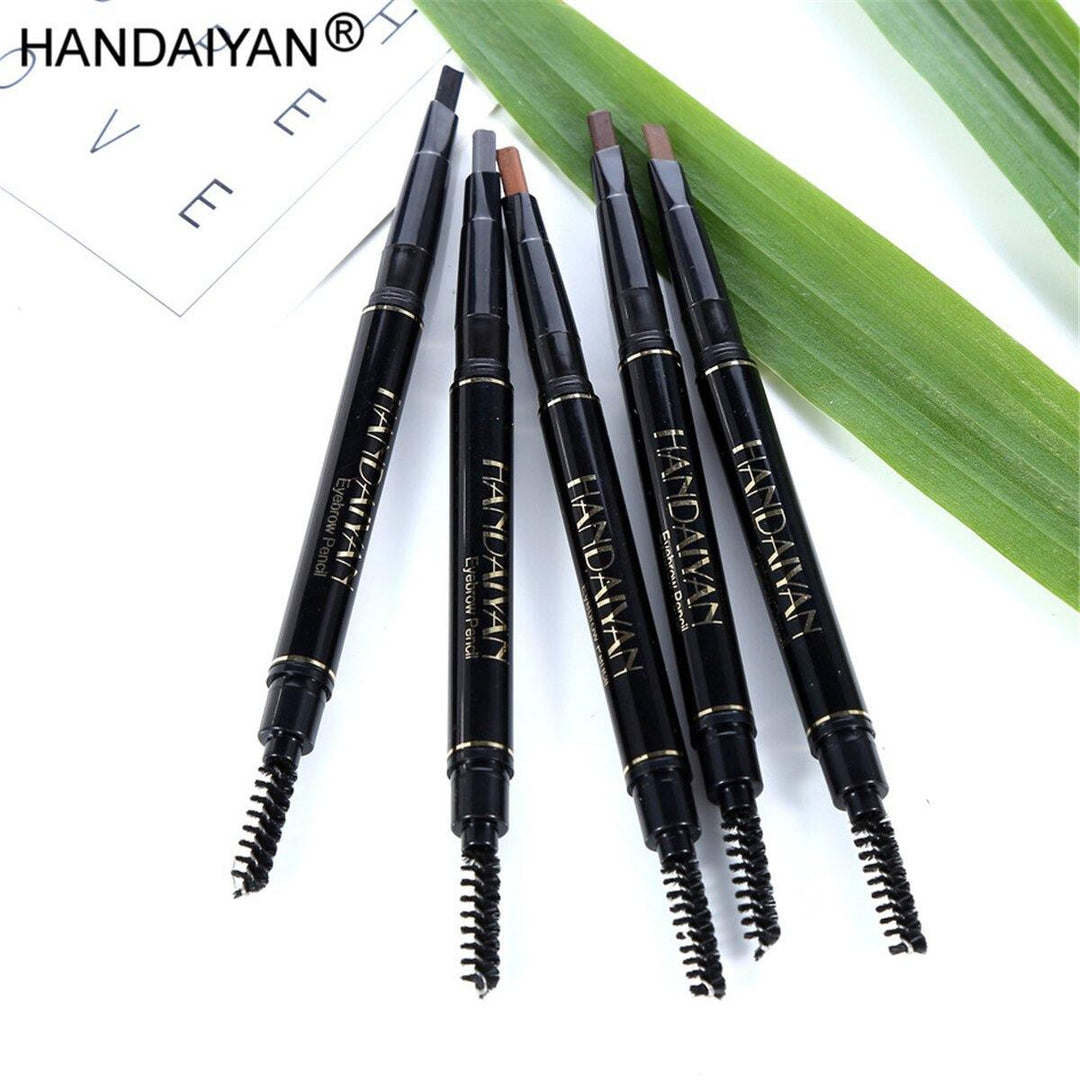 5 Colors Automatic Rotating Double-headed Waterproof Non-blooming Triangle Eyebrow Pencil - MRSLM