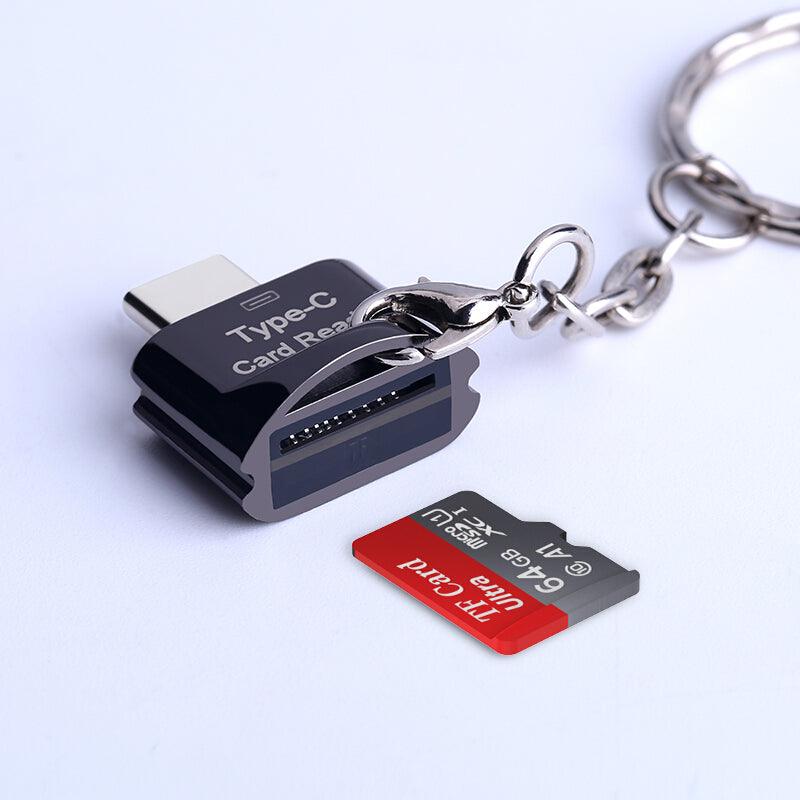 Biaze Type-C Card Reader TF Card Reader USB C OTG Memory Card Adapter Smart Card Reader for Android Phones Type-C Port - MRSLM