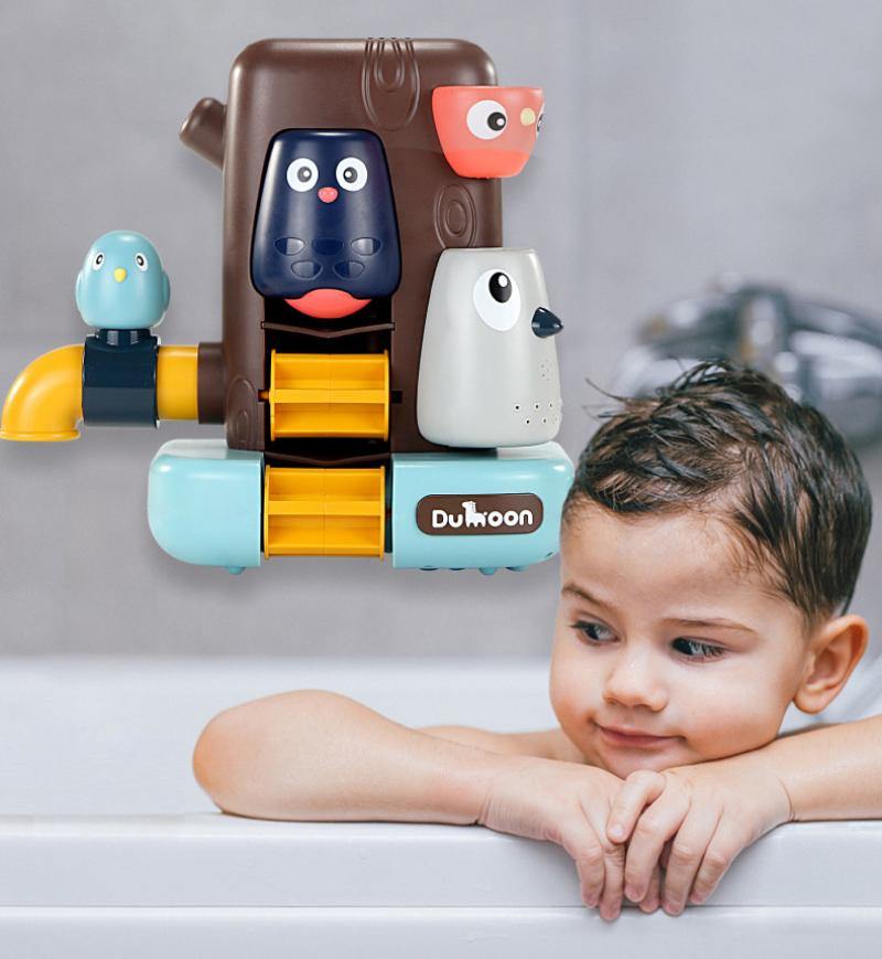 Bathroom Toys Pipeline Water Spray Shower Game Bird Mushroom Toy for Children Swimming Bathroom Bathing Kids Toy (Bird) - MRSLM