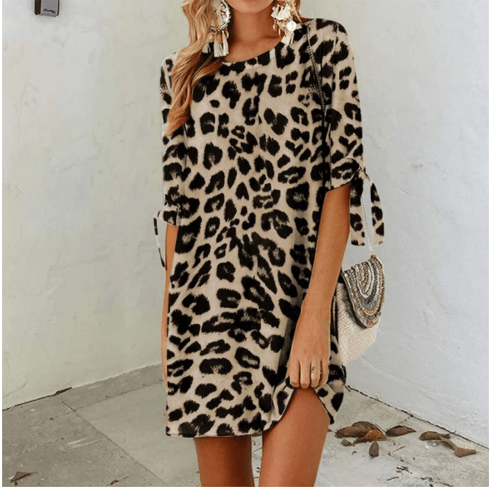 Printed Round Neck Dress