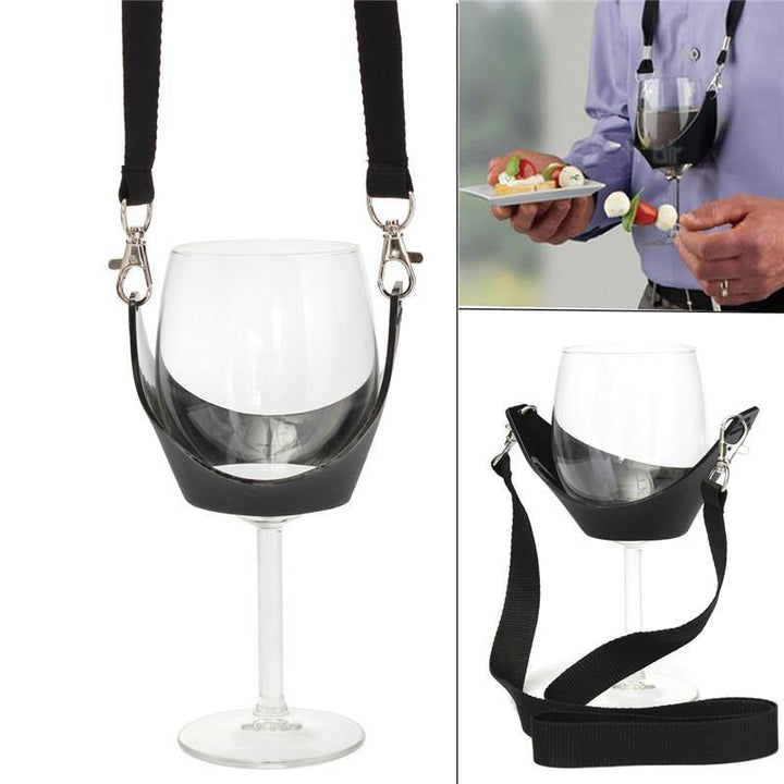 Portable Wine Glass Holder Strip Birthday Party Wine Holder Multifunction Bar Tool - MRSLM