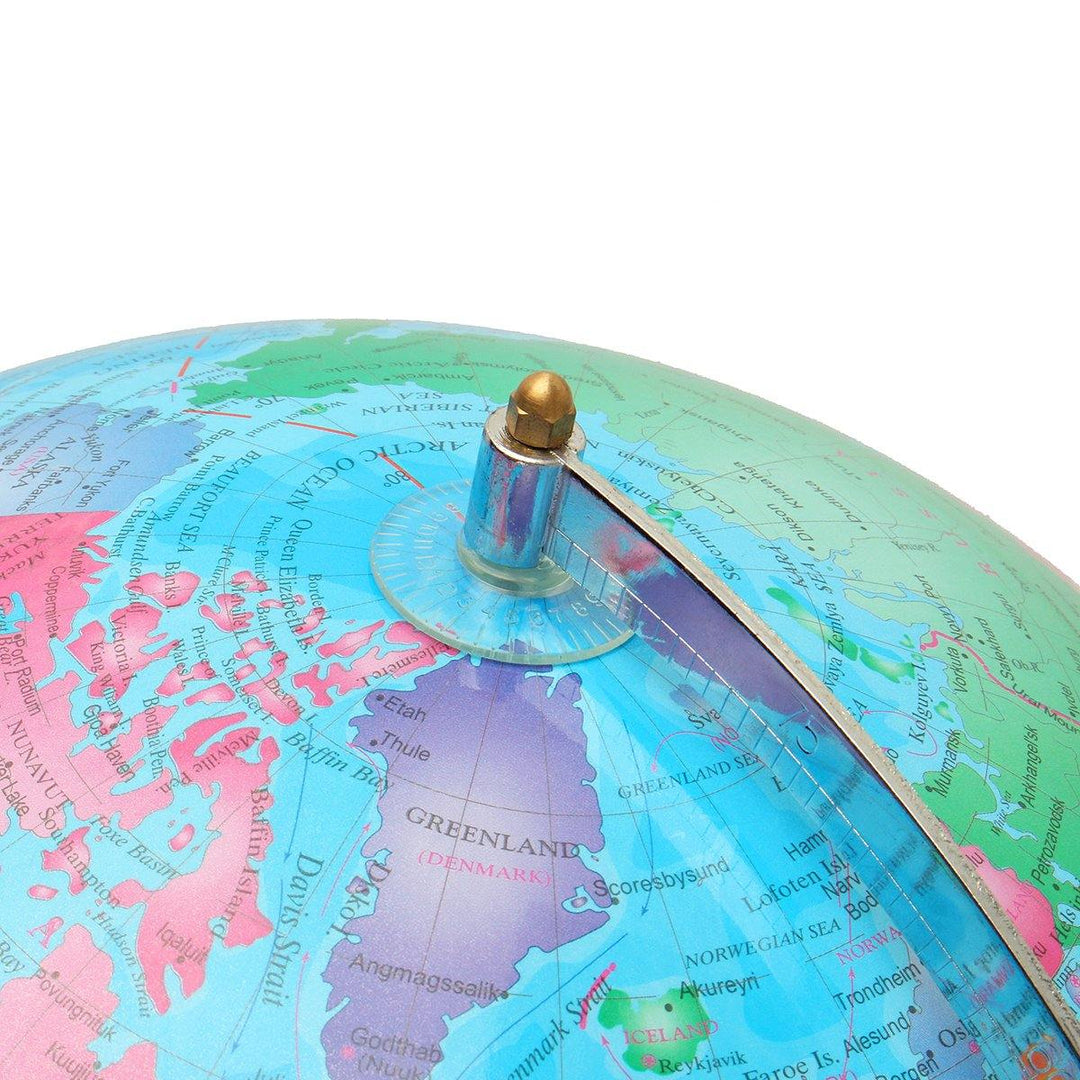 World Globe Rotating Map Earth Atlas Geography Diameter 32 cm Sturdy Base - MRSLM