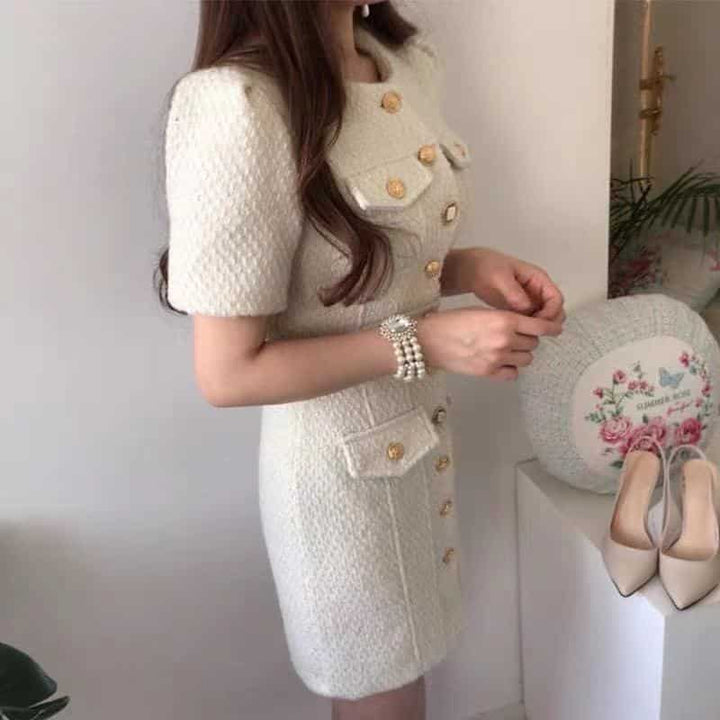 Women's Elegant Short Sleeved Dress