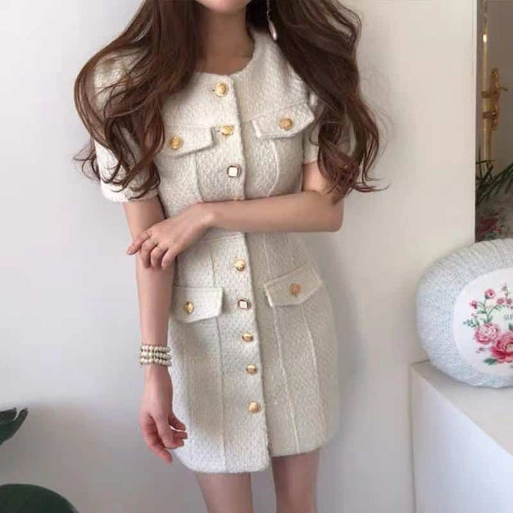 Women's Elegant Short Sleeved Dress