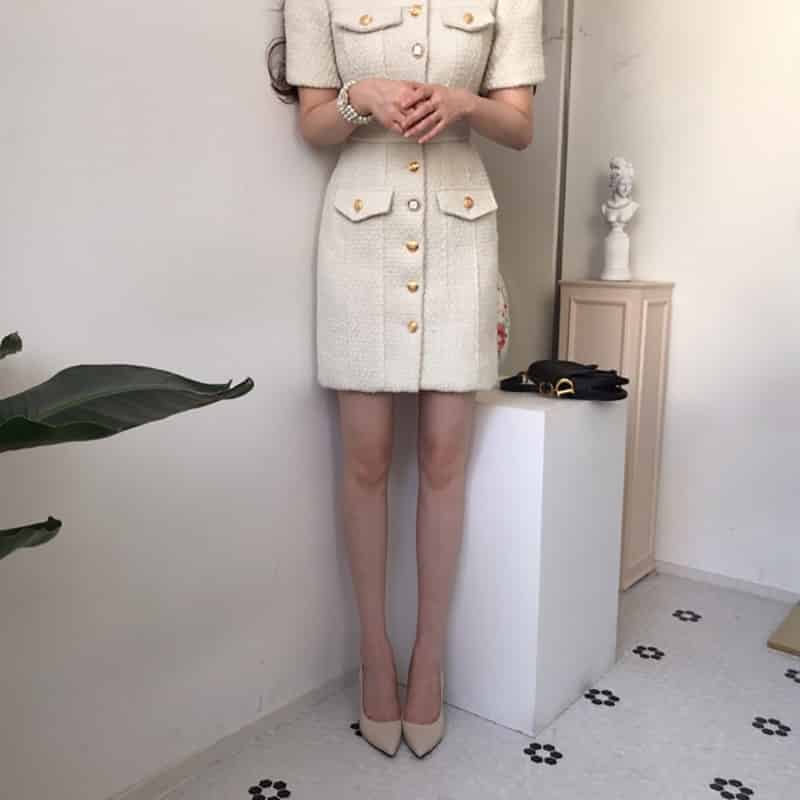 Women's Elegant Short Sleeved Dress