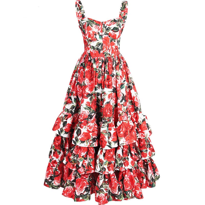 Ballkleid mit Blumenmuster