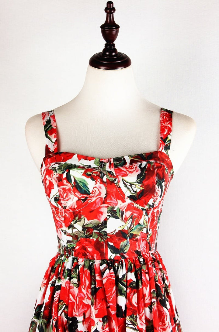 Women's Red Roses Dress