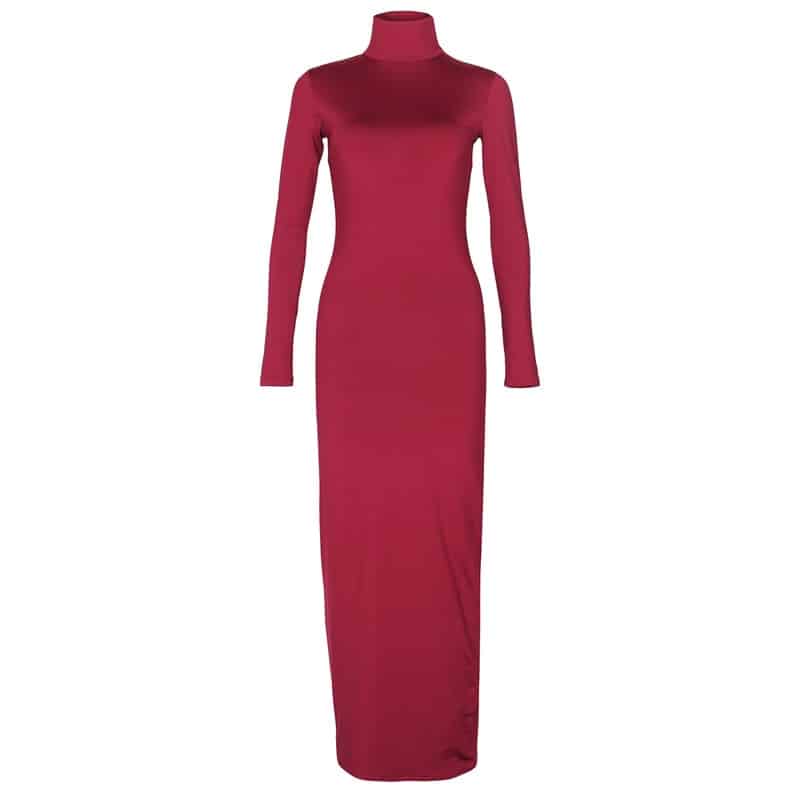 Women's Turtleneck Maxi Dress